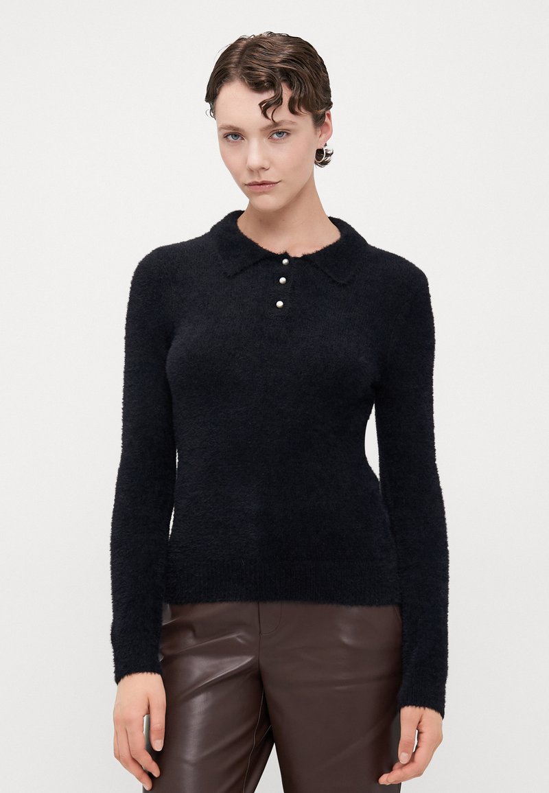 ONLY Tall ONLPETRA POLO BLING - Camisola - black