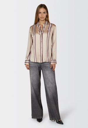 Button-down blouse - biscuit powder blush varied