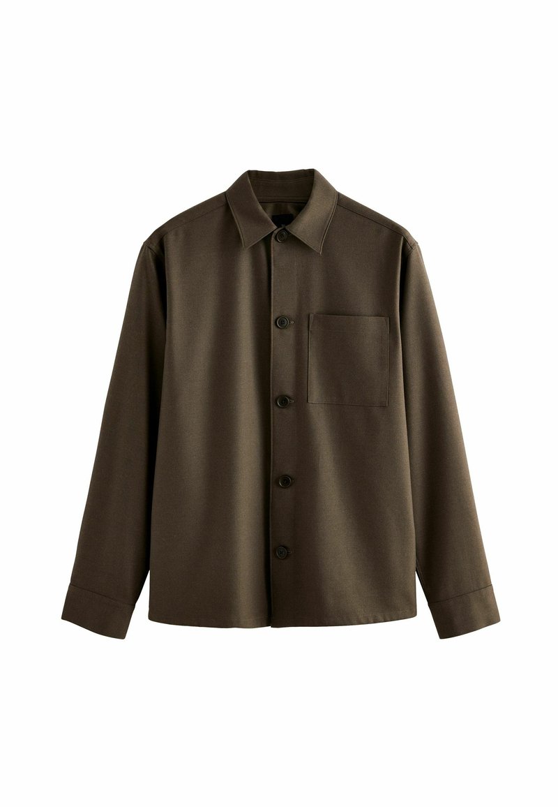 Next REGULAR FIT BUTTON THROUGH - Chaqueta fina - neutral brown/marrón ...