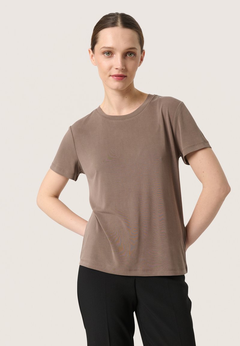 Soaked in Luxury CREW-NECK - T-shirts basic - morel