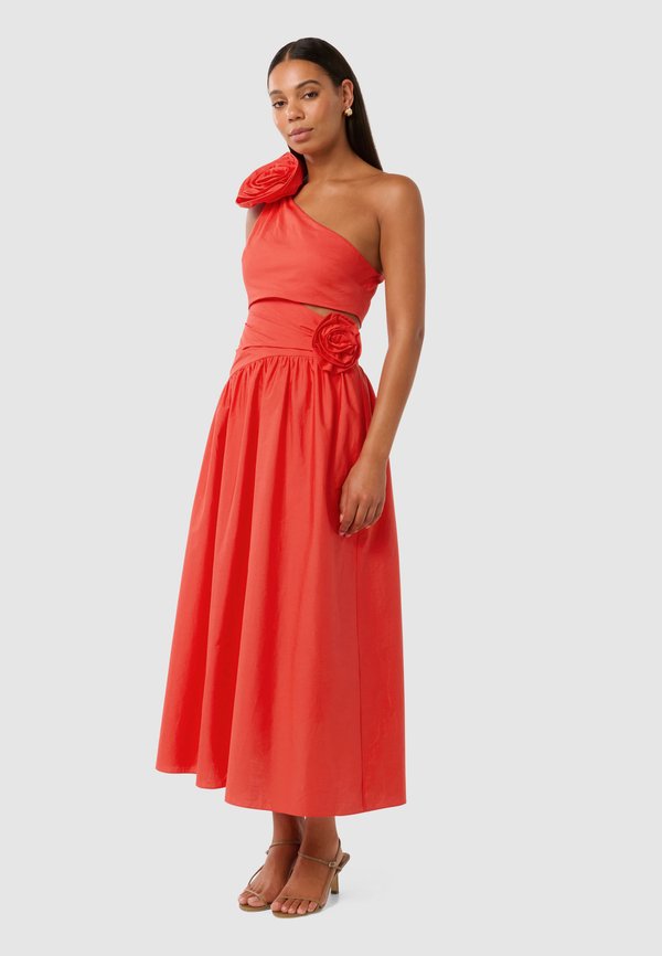 JOSEFINA ONE SHOULDER ROSE MIDI - Cocktail dress / Party dress - flame scarlet4