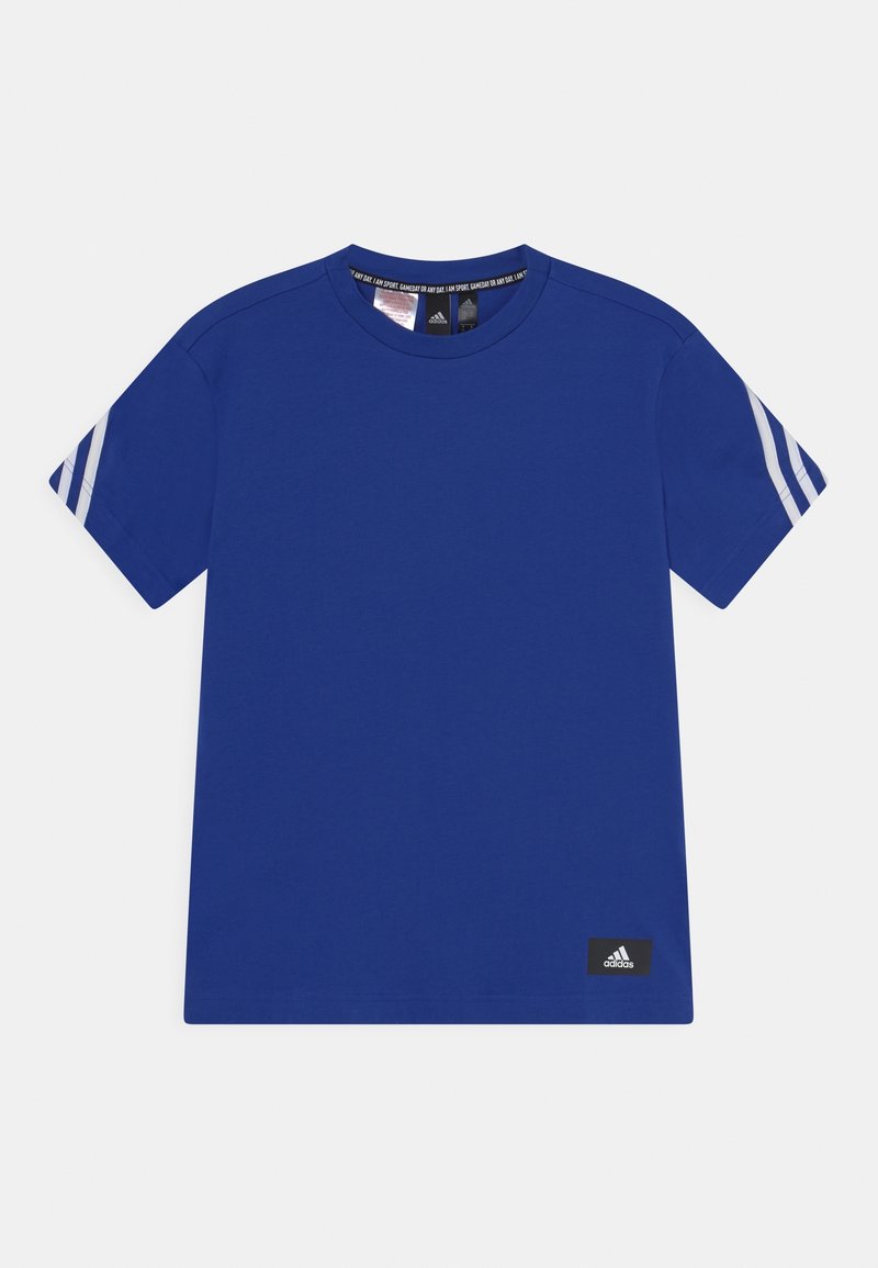 adidas Performance TEE - Print T-shirt - bold blue/white
