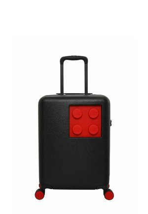 Wheeled suitcase - black/bright red