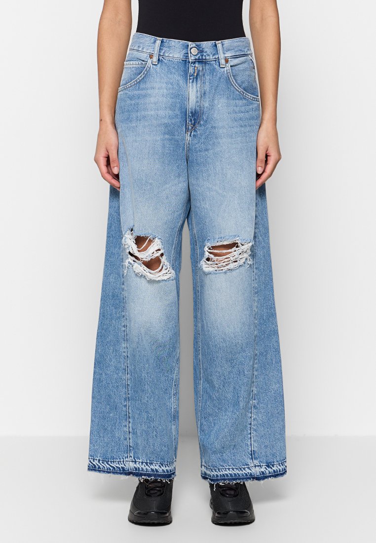 Replay Relaxed fit jeans blauw