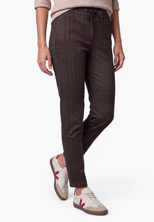 Cecil, MID WAIST SLIM LEG HOSE IM CASUAL FIT - Trousers - red wine melange