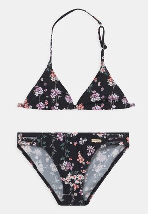 TRIANGLE DITSY SUN SET - Bikini - black