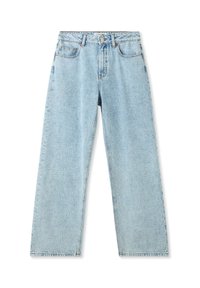 WIDE ACID WASH - Jeans a zampa - blu denim chiaro