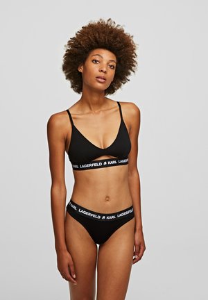 KARL LAGERFELD PEEPHOLE LOGO BRA - Kolmnurklõikega rinnahoidja - white