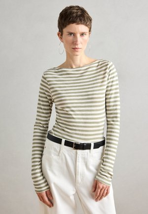 LONG SLEEVE BOAT NECK STRIPED - T-shirt à manches longues - multi/smooth sage