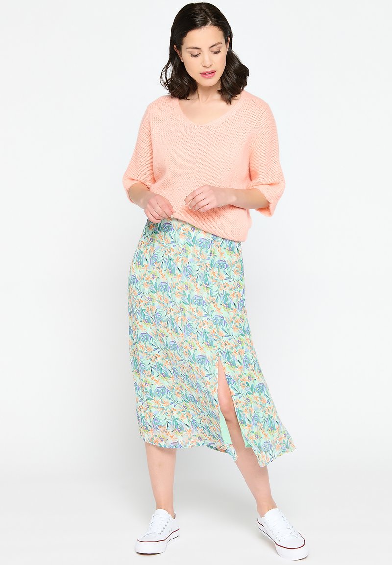 Damen Jeansröcke | LolaLiza FLOWER Faltenrock green/mint - VC41987 Damen Jeansröcke | LolaLiza FLOWER Faltenrock green/mint - VC41987