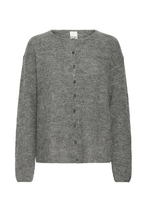 ICHI KAMARA - Cardigan - dark grey melange