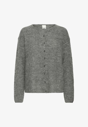 ICHI KAMARA - Kardigan - dark grey melange