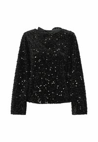 PCKAM LS DEEP BACK BOW - Blouse - black