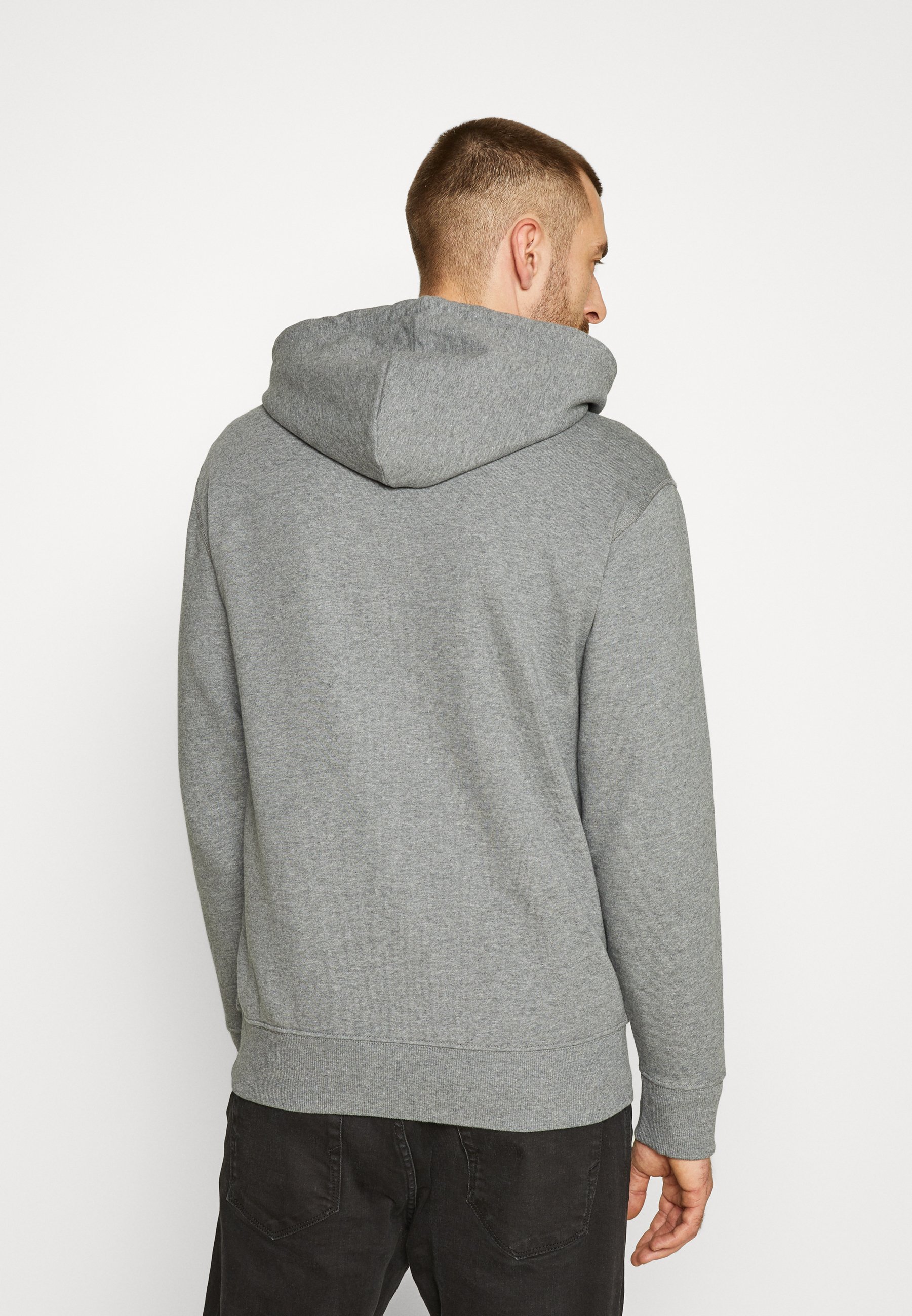 Selected Homme Regular Fit Organic Cotton Hoodie, Grey