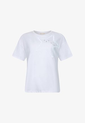 LIU JO, LIU JO T-SHIRT WITH RHINESTONES - T-shirt imprimé - white