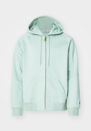 Carhartt WIP, HOODED CHASE - Φούτερ με φερμουάρ - frosted green/gold