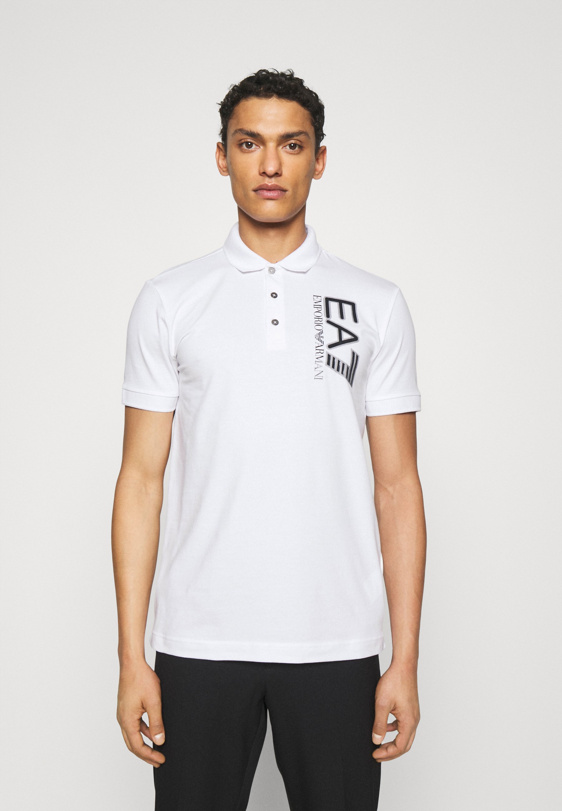 white ea7 polo