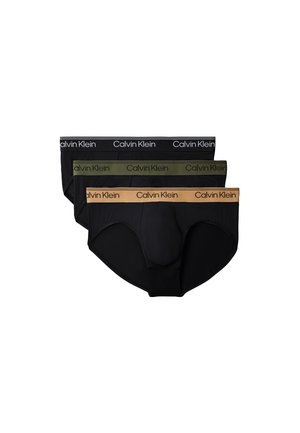 Calvin Klein Underwear, HIP BRIEF 3 PACK - MICRO STRETCH - Slip - bronze flash/black/olive night
