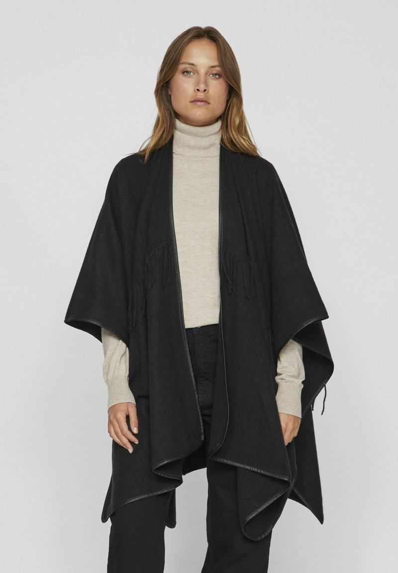 VILA VISAVANNAH PONCHO - Poncho - black