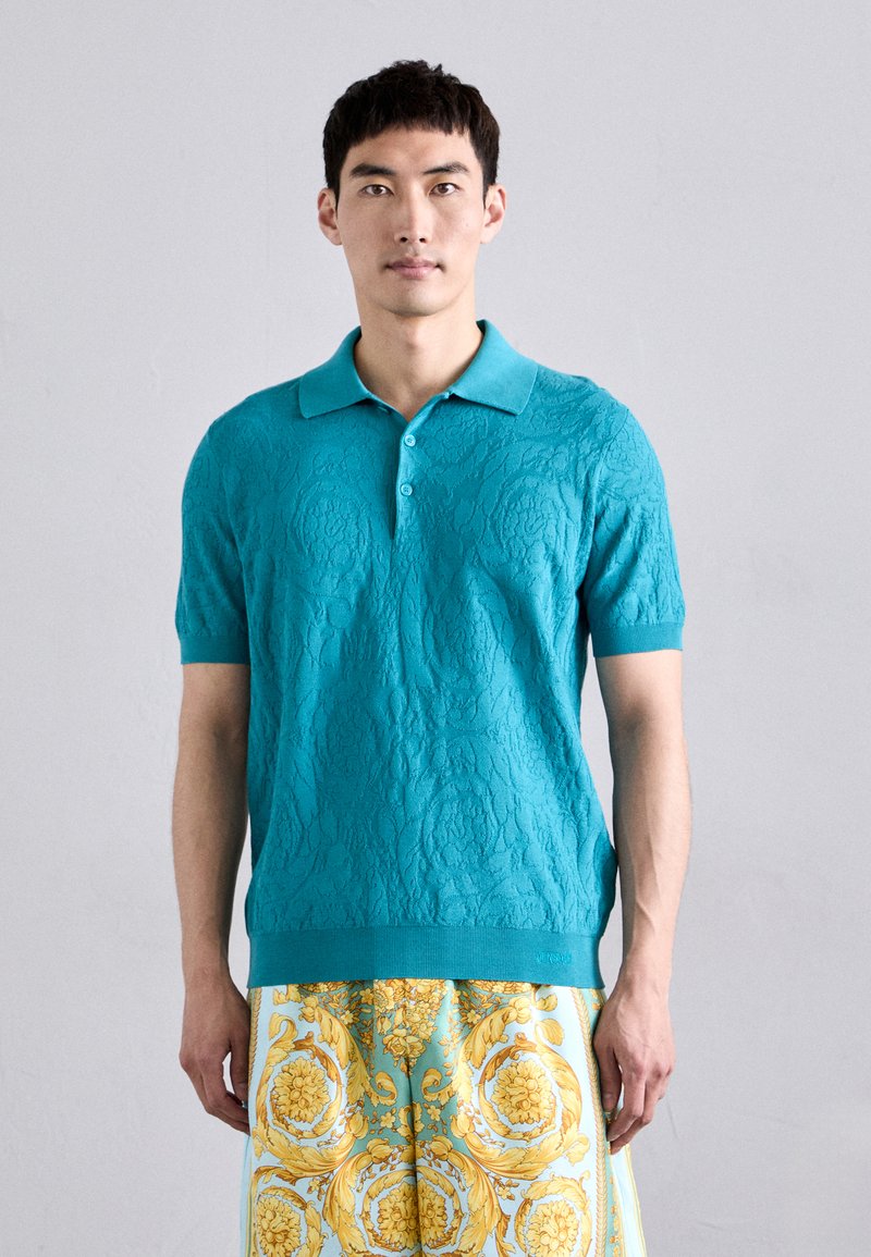 Versace - BAROCCO TEXTURE - Polo - dark sea green, Agrandir
