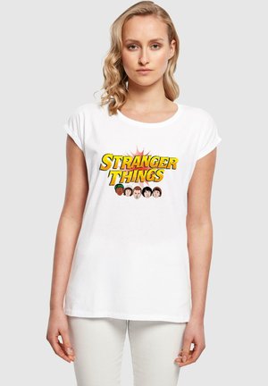 ABSOLUTE CULT STRANGER THINGS - COMIC HEADS - T-shirts med print - white