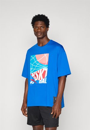BASKETBALL GRAPHIC - Nyomott mintás póló - optimum blue