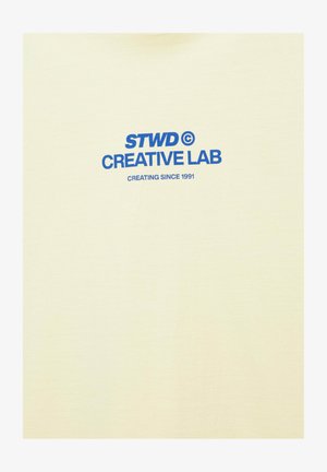 PULL&BEAR, STWD REFRESH LIME SHORT-SLEEVED T-SHIRT - T-shirt imprimé - light yellow