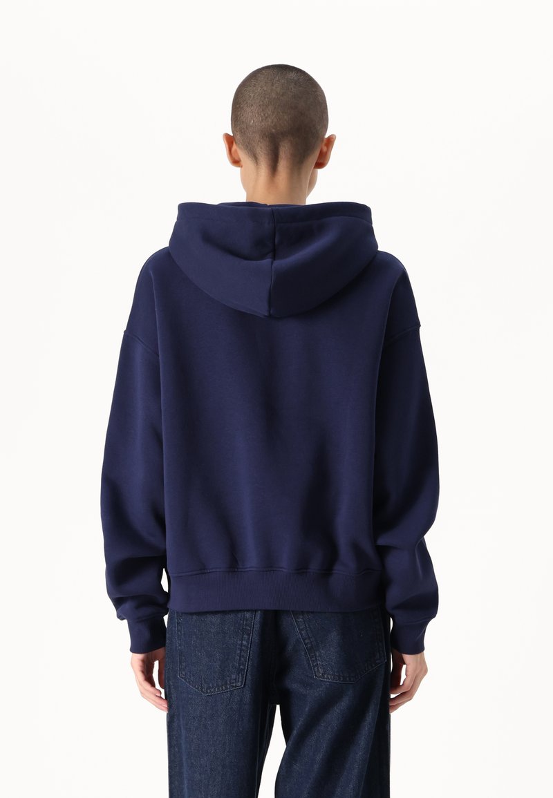 Sweat à Capuche Femme 100% Cachemire QUINCE - Bleu Marine - Fermeture éclair - Taille L