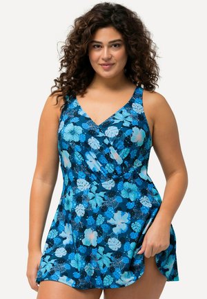 Ulla Popken FLORAL WRAP LOOK  - Badpak - whale blue