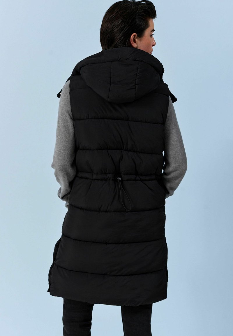 Next - PADDED LONGLINE GILET - Mellény - black, Nagyítás