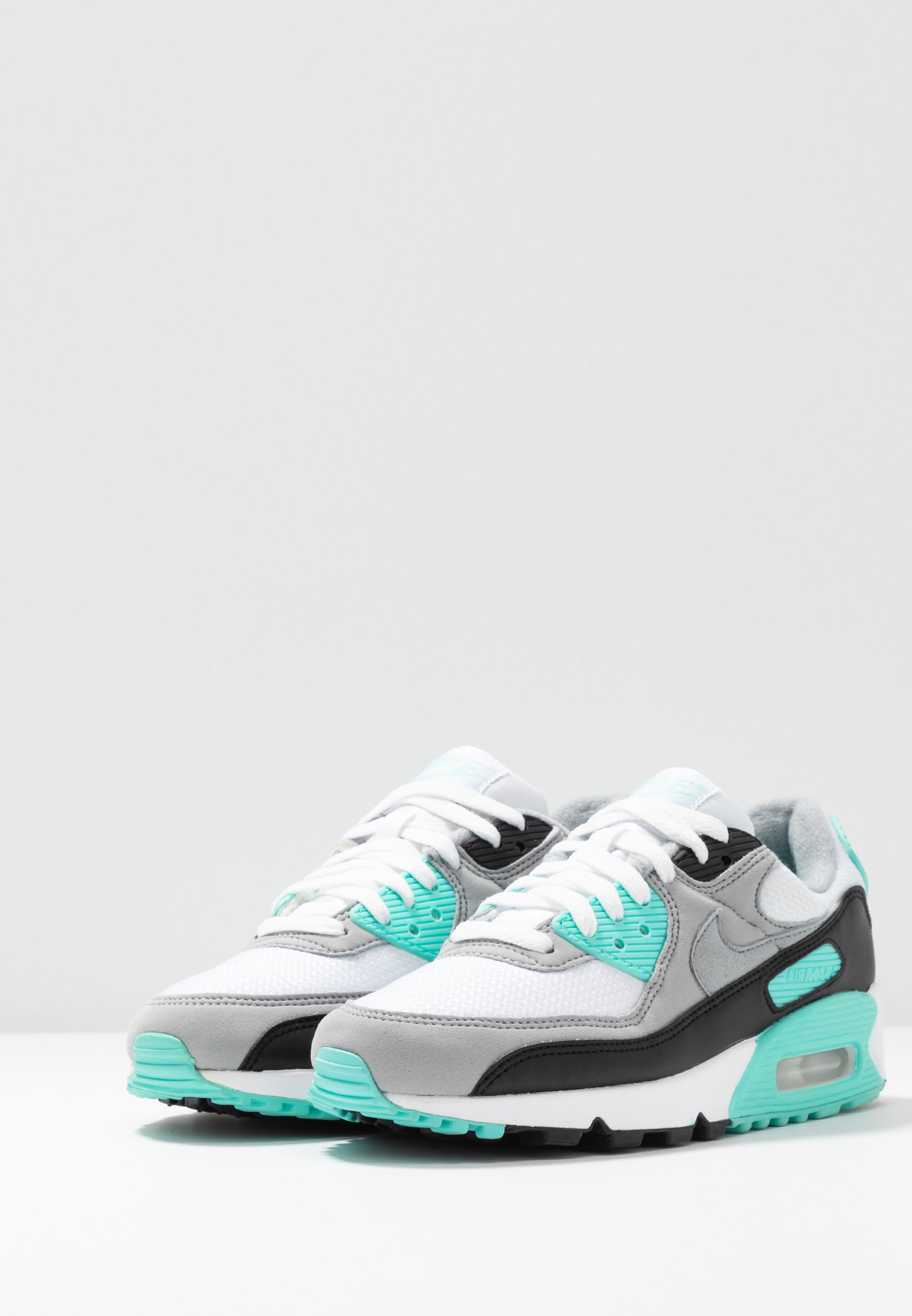 Nike Sportswear AIR MAX 90 - Sneakers laag - white/particle grey/hyper  turquise/black/light smoke grey/wit - Zalando.nl