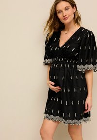 Next BRODERIE-REGULAR FIT - Päevakleit - black