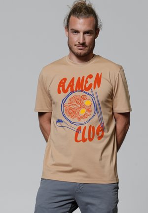 watapparel RAMEN CLUB - T-shirt print - latte