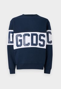BAND LOGO CREW NECK - Mikina - deep blue/white