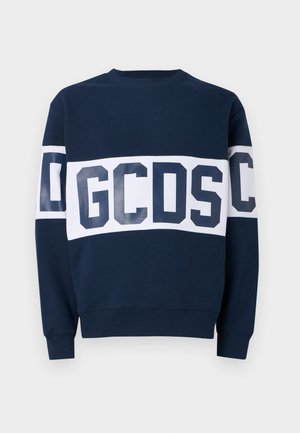 GCDS BAND LOGO CREW NECK - Sportska majica - deep blue/white