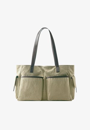 PULL&BEAR, SHOPPER BAG - Handbag - khaki