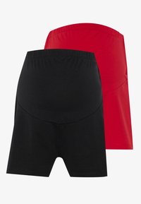 2 PACK - Leggings - Trousers - black/red
