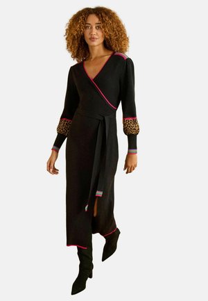 Džemperkleita - black animal rainbow stripe