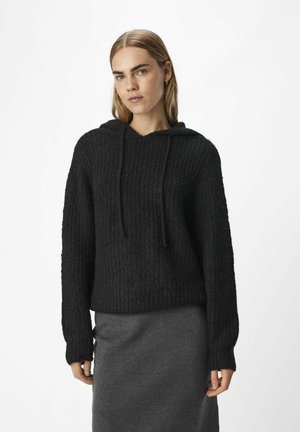 Felpa con cappuccio - black
