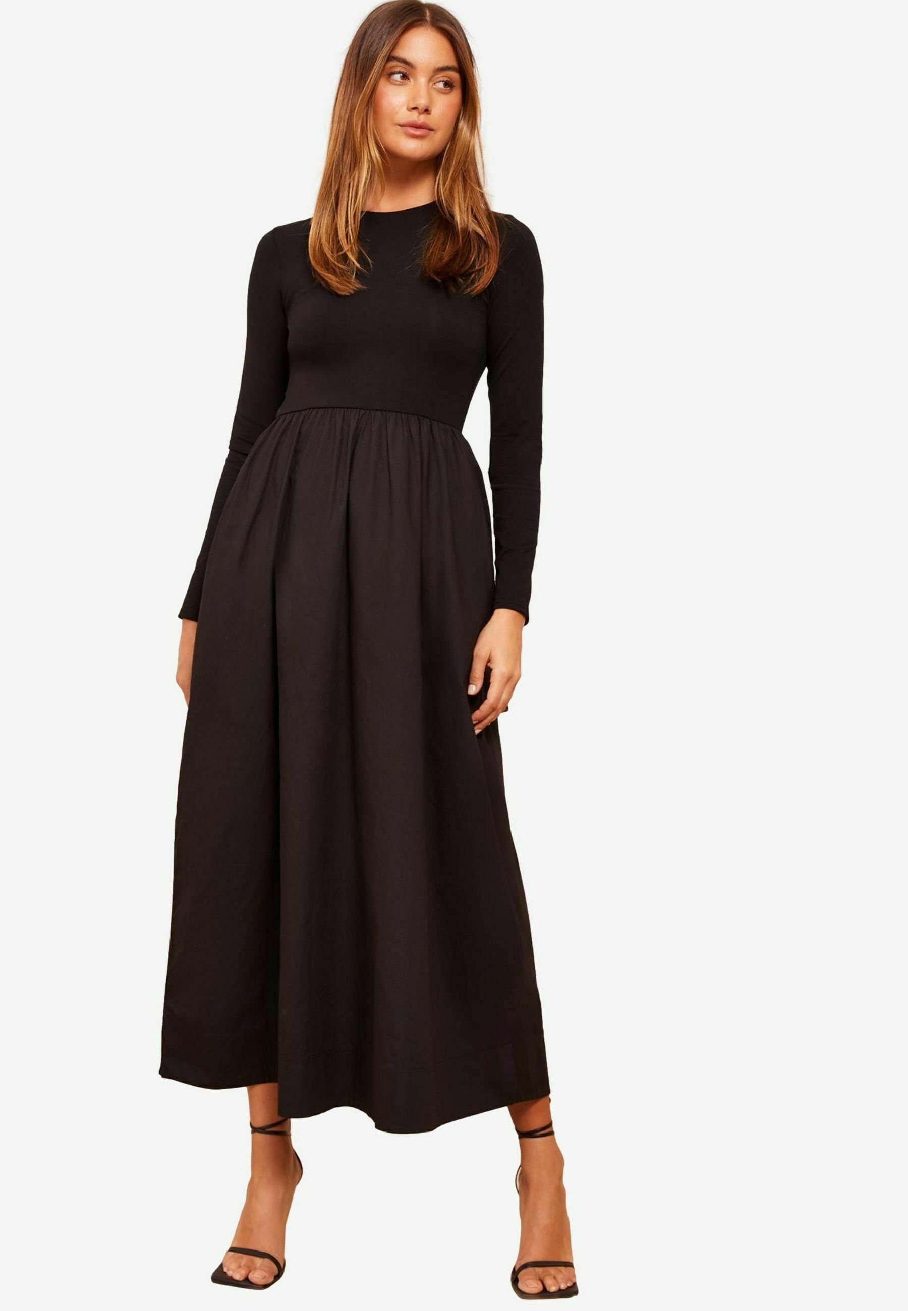 Friends Like These PETITE FIT - LONG SLEEVE 2 IN1 - Maxi dress - black -  Zalando