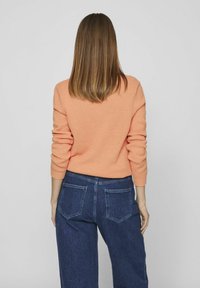 VILA VIDALO O-NECK - Stickad tröja - shell coral
