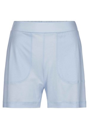 Helleblau Shorts aus weichem Material, mit elastischem Bund, zwei Fronttaschen und entspannter Passform.