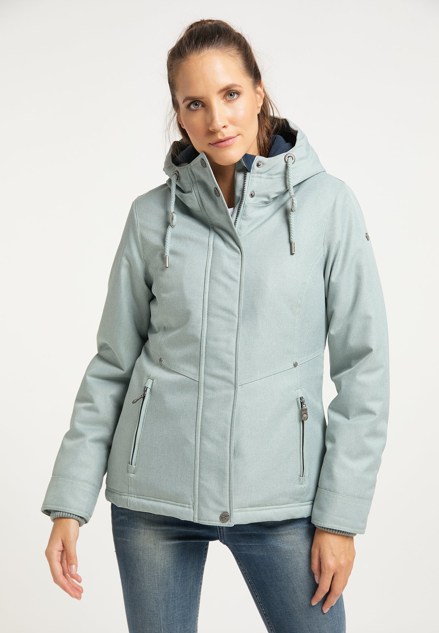 DreiMaster Winterjas - rauchmint melange/mintgroen - Zalando.nl