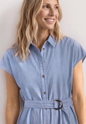 Street One, MIDI-KLEID MIT KNOPFLEISTE - Blusenkleid - original blue