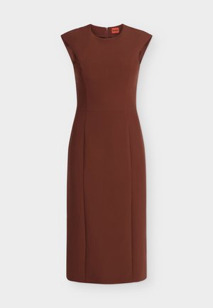 HUGO, KATANIA - Robe fourreau - brown overflow