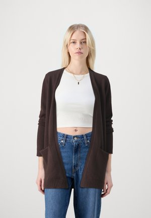 VIRIL OPEN CARDIGAN - Cardigan - coffee bean