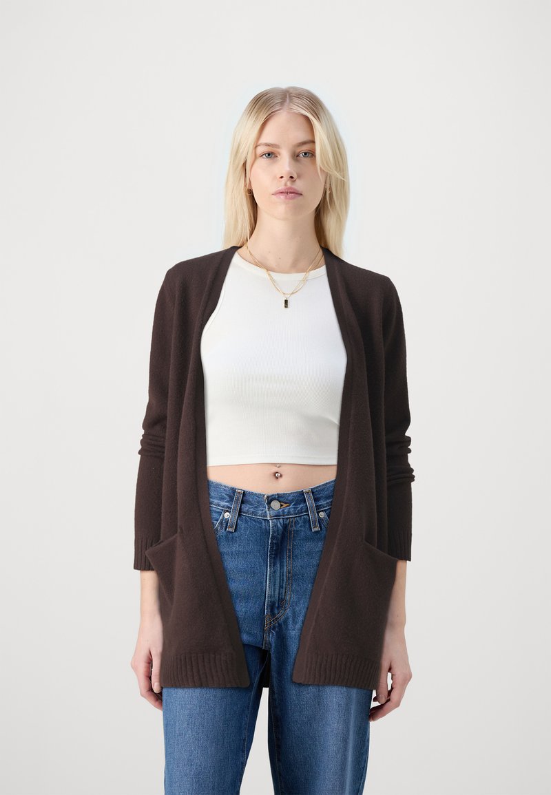 VILA VIRIL OPEN CARDIGAN - Kardigán - coffee bean