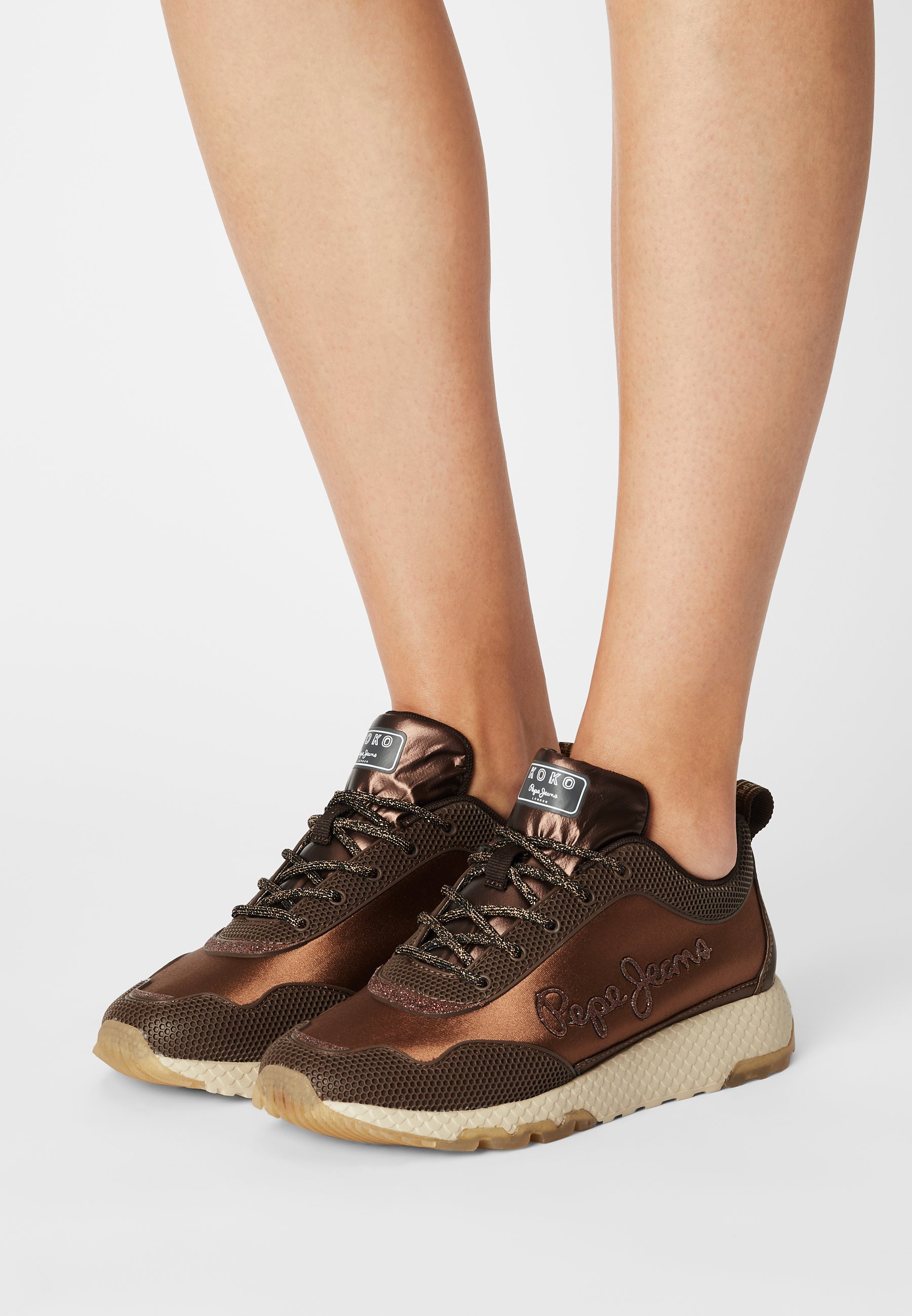 Pepe Jeans KOKO MIKA - Sneakers basse - dark mocca/bronzo - Zalando.it