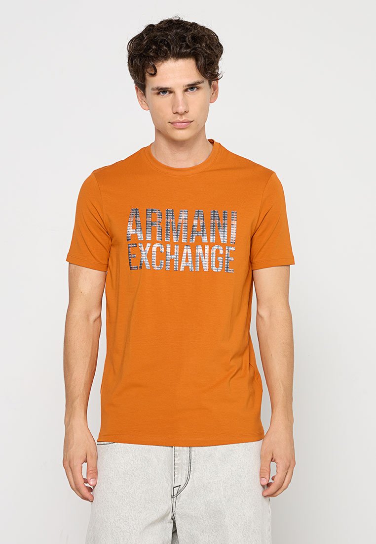 Armani Exchange T-shirt print oranje