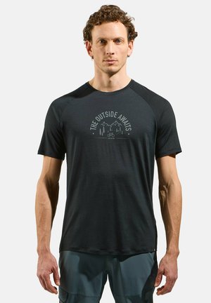 RIDE BIKE - Print T-shirt - black melange